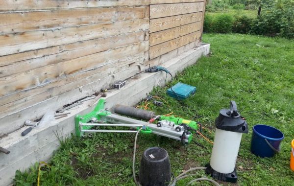 Алмазное сверление продухов в фундаменте оказываем услуги