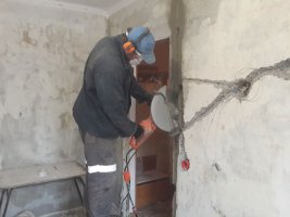 Алмазная резка проемов с усилением